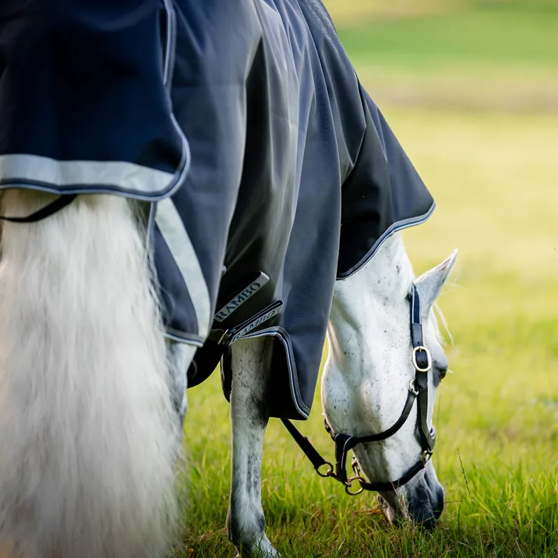 Rambo 1680D Plus 450g Vari-Layer Detachable Neck Turnout Rug - Navy-2