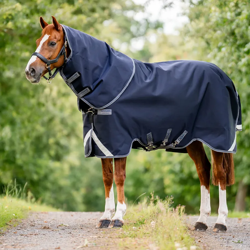 Rambo 1680D Plus 450g Vari-Layer Detachable Neck Turnout Rug - Navy-8