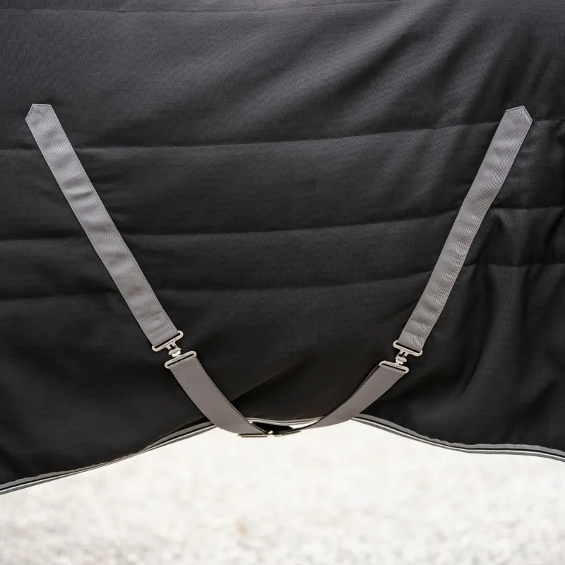 Rambo 100g Stable Rug - Black/Thunderstorm Grey/Silver-4