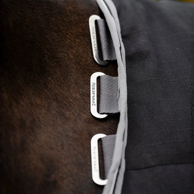 Rambo 100g Stable Rug - Black/Thunderstorm Grey/Silver-1