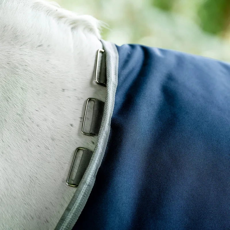 Amigo Bravo 12 Original 0g Turnout Rug - Navy/Titanium Grey/Silver-1