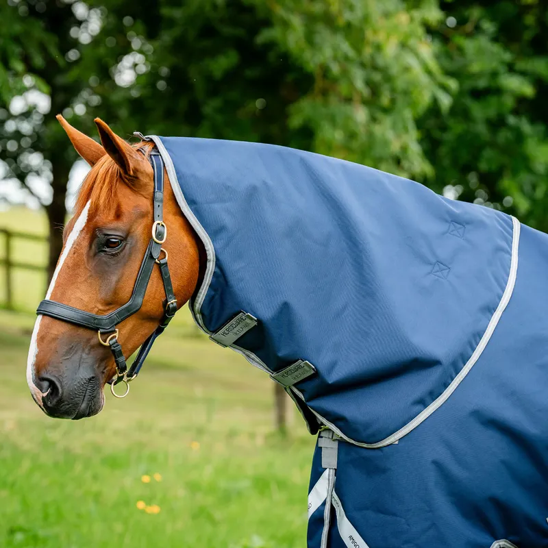 Amigo Bravo 12 0g Turnout Hood - Navy/Titanium Grey/Silver