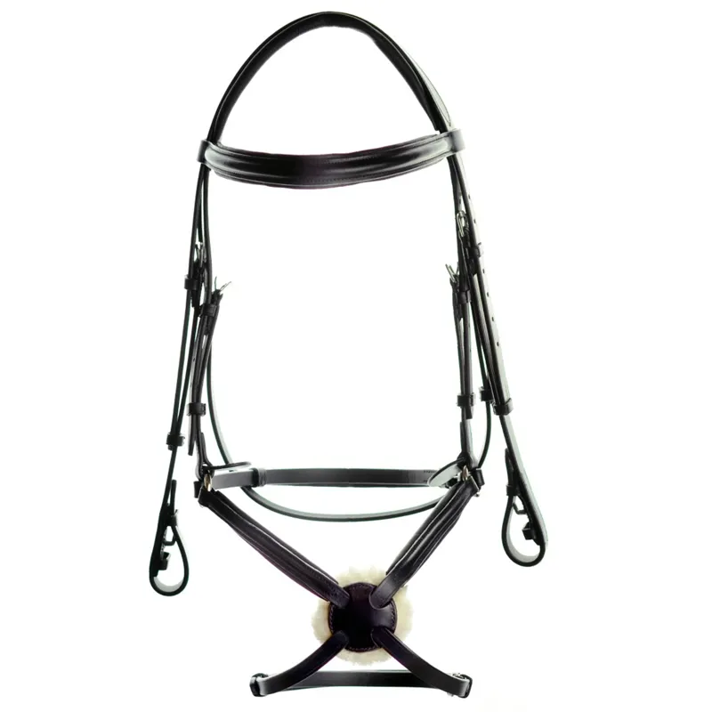 Dever Ascot Comfort Grackle Bridle - Black