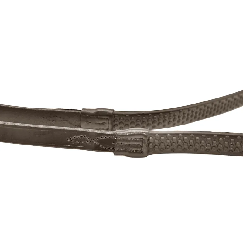 Dever Ascot Bio Grip Buckled Reins - Extra Full - Brown-3