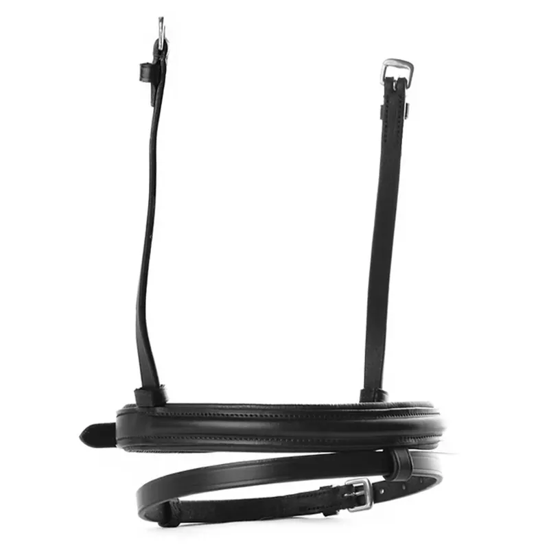 Dever Ascot Comfort Cavesson Flash Noseband - Black-1
