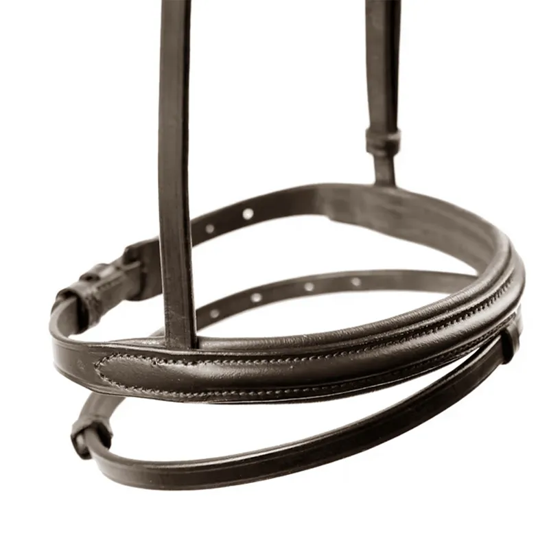 Dever Ascot Comfort Cavesson Flash Noseband - Brown-2