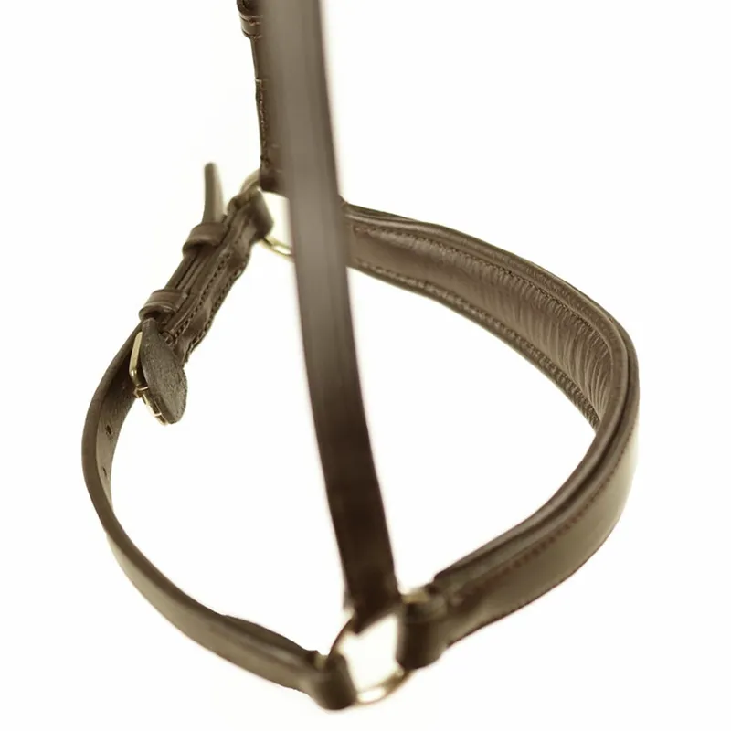 Dever Ascot Padded Drop Noseband - Brown-2