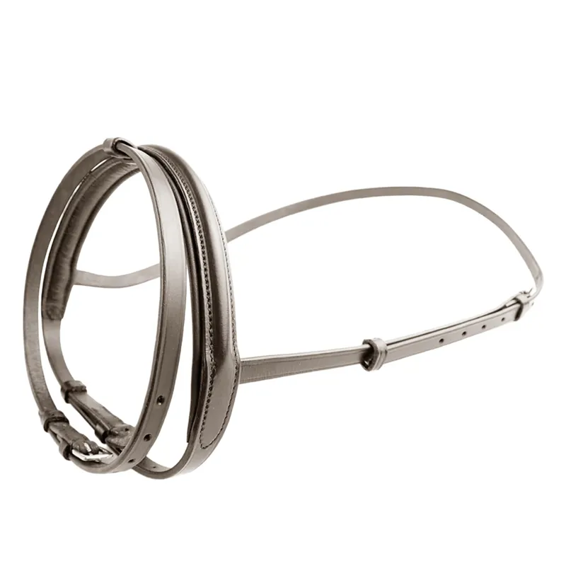 Dever Ascot Flash Noseband - Brown-1
