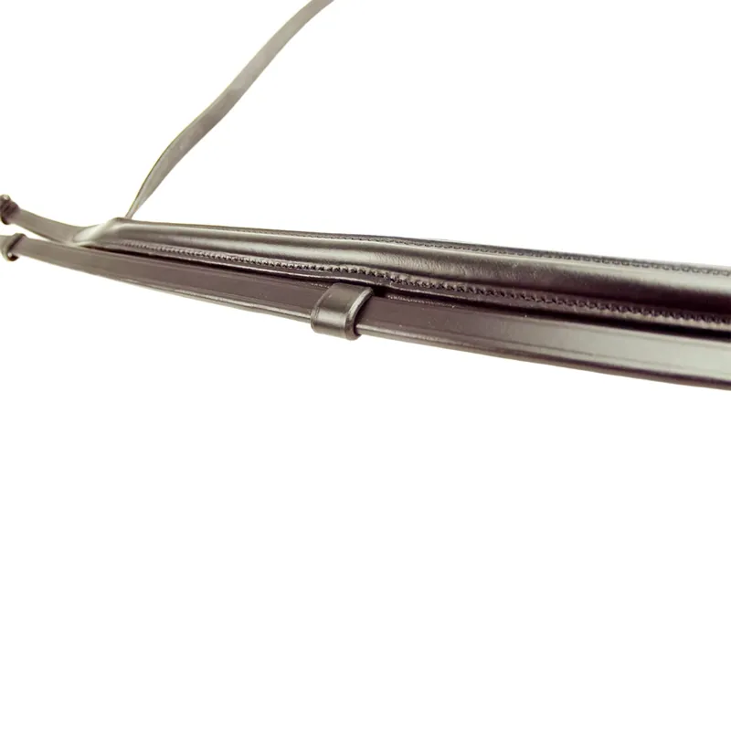 Dever Ascot Padded Flash Wide Noseband - Brown-4