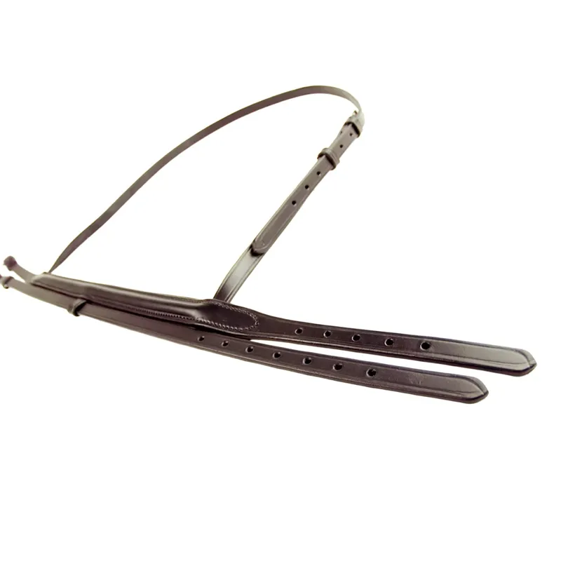 Dever Ascot Padded Flash Wide Noseband - Brown-2