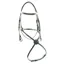 Dever Ascot Comfort High Ring Mexican Grackle Bridle - Black