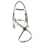 Dever Ascot Comfort High Ring Mexican Grackle Bridle - Brown