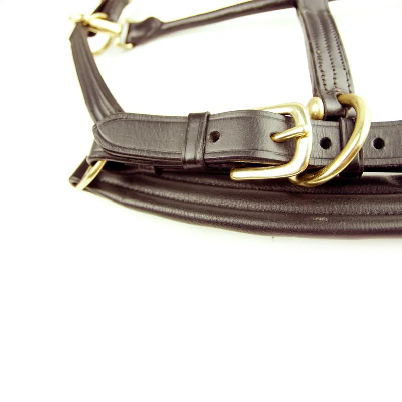 Dever Ascot Padded Leather Headcollar - Brown-3