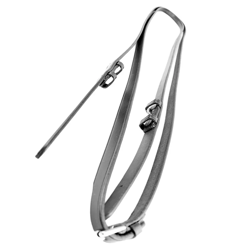 Dever Ascot Polo Buckle End  Plain Reins- Black