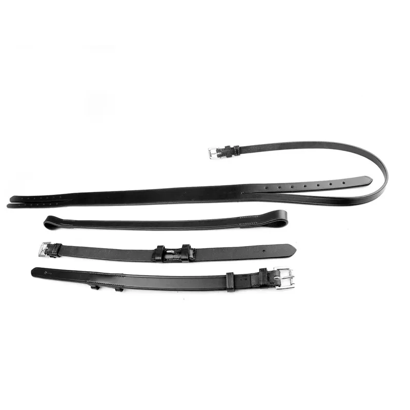 Dever Ascot Leather Polo Set - 7 Piece - Black-6