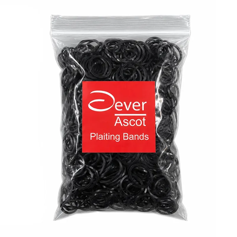 Dever Ascot Rubber Plaiting Bands - Black