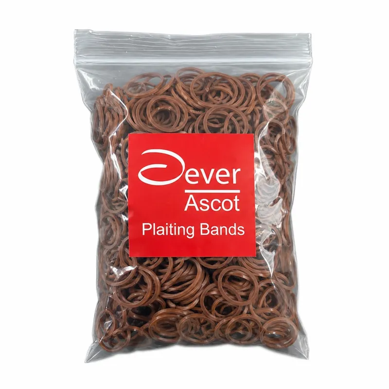 Dever Ascot Rubber Plaiting Bands - Brown