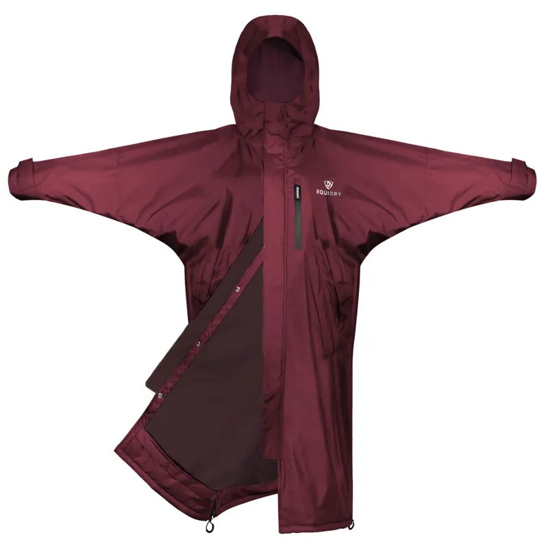 EQUIDRY Evolution Thin Fleece Lined Waterproof Jacket - Plum/Plum-1