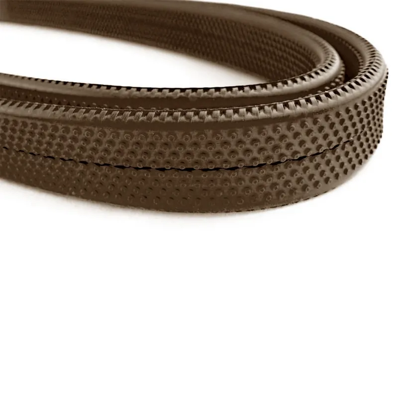 Dever Ascot Flat Rubber Race Reins - Brown-4