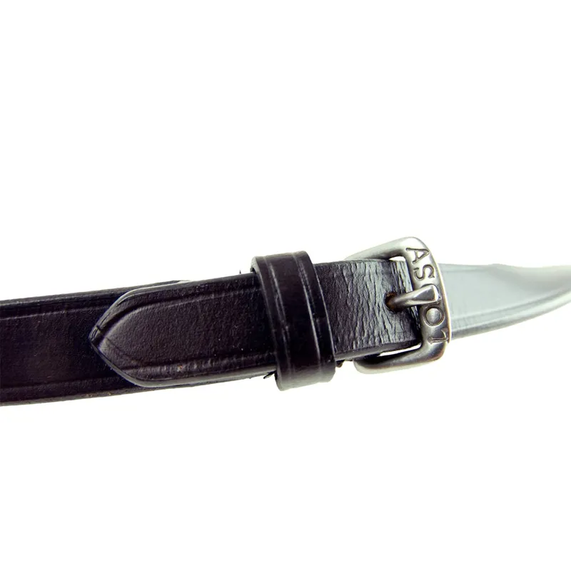 Dever Ascot Flat Rubber Race Reins - Brown-3