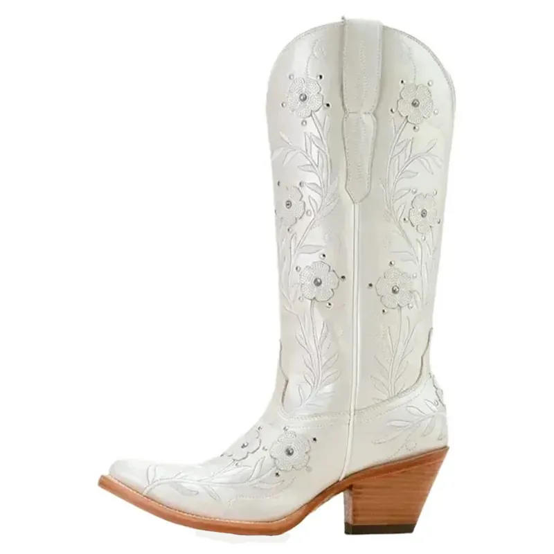 Ariat Romance J Toe Womens Western Boots - Pearly White-7