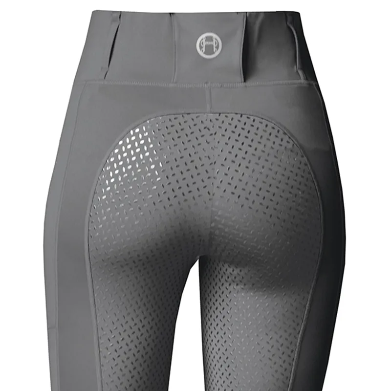 Equetech Winter Aqua-Shield Full Grip Riding Tights - Grey - XX-Large-2