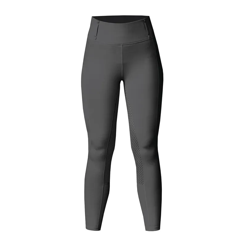Equetech Winter Aqua-Shield Full Grip Riding Tights - Grey - XX-Large