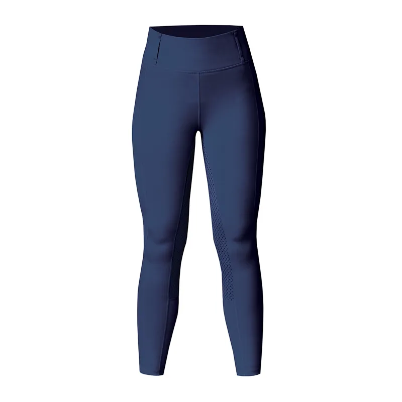 Equetech Winter Aqua-Shield Full Grip Riding Tights - Navy - 3X-Large