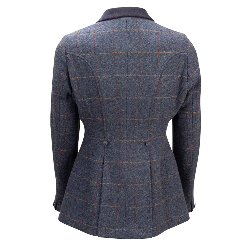 Aubrion Saratoga Womens Tweed Show Jacket - Juniper/Navy Check-2