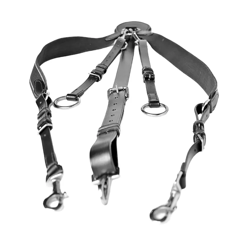 Dever Ascot V Check Breastplate - Black-1