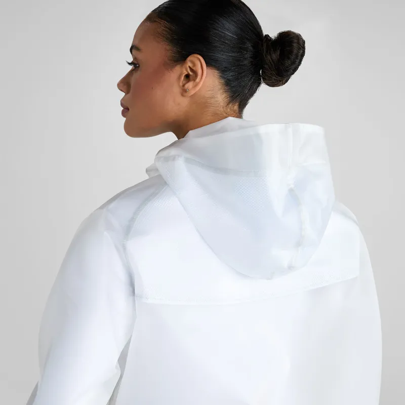 Aztec Diamond Mesh Womens Rain Jacket - White Pre-Order-1