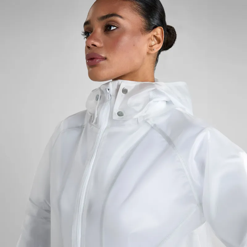 Aztec Diamond Mesh Womens Rain Jacket - White Pre-Order-3