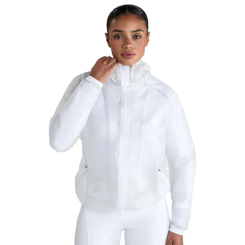 Aztec Diamond Mesh Womens Rain Jacket - White Pre-Order