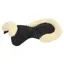 Acavallo NS-S Respira-S Cut-Out Flat Sheepskin Gel Pad - Black/Natural