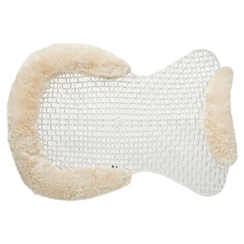 Acavallo NS-S Respira-S Cut-Out Flat Sheepskin Gel Pad - Transparent/Clear-2