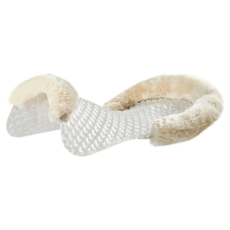 Acavallo NS-S Respira-S Cut-Out Flat Sheepskin Gel Pad - Transparent/Clear
