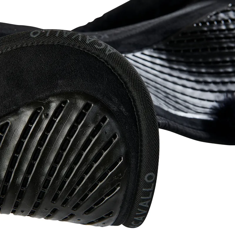 Acavallo SP JCCS CW-CS Suede Twin-Sided Grip Sheepskin Gel Pad - Black/Black-4