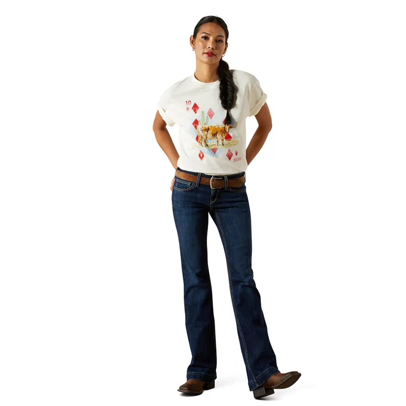 Ariat Aces Womens Tee - Papyrus-3