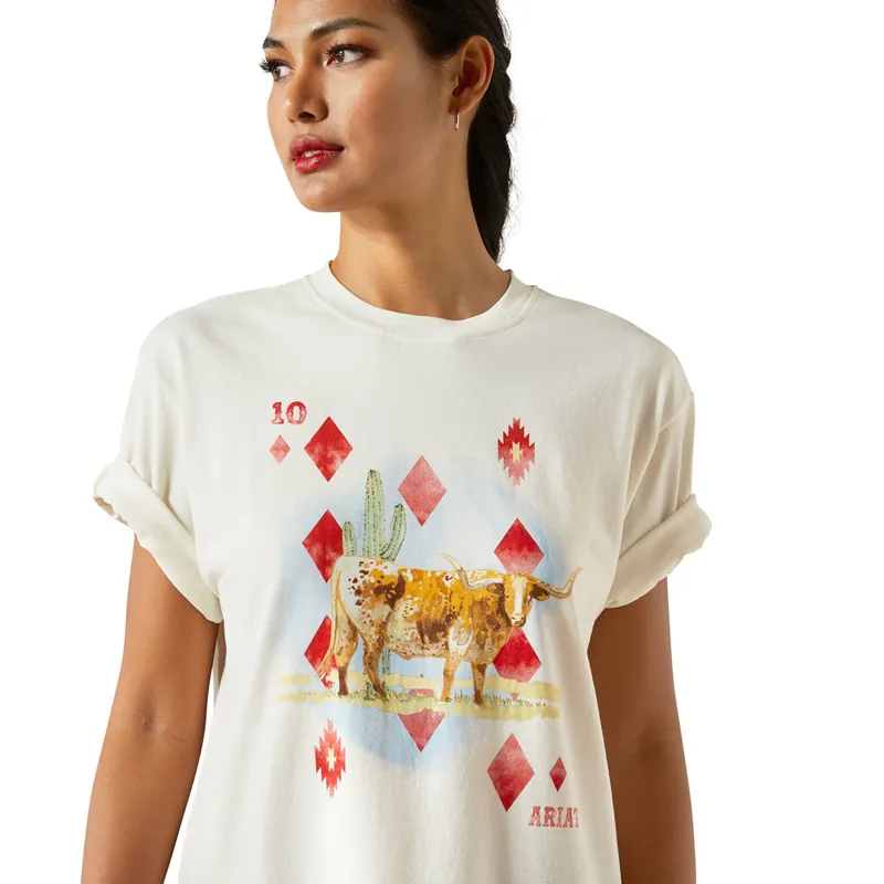 Ariat Aces Womens Tee - Papyrus-2