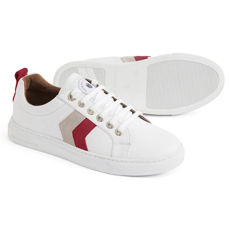 Fairfax and Favor Alexandra Trainers - White/Cherry/Stone-3