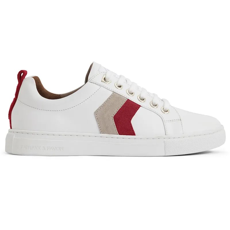 Fairfax and Favor Alexandra Trainers - White/Cherry/Stone-2