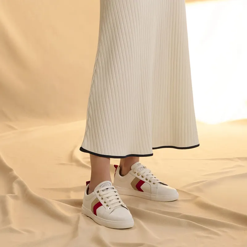 Fairfax and Favor Alexandra Trainers - White/Cherry/Stone-4