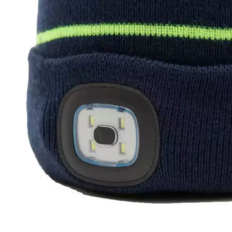 Platinum Alva Junior LED Beanie Hat - Navy-2