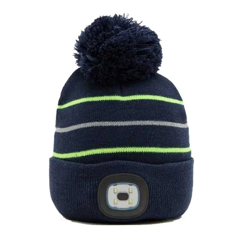 Platinum Alva Junior LED Beanie Hat - Navy