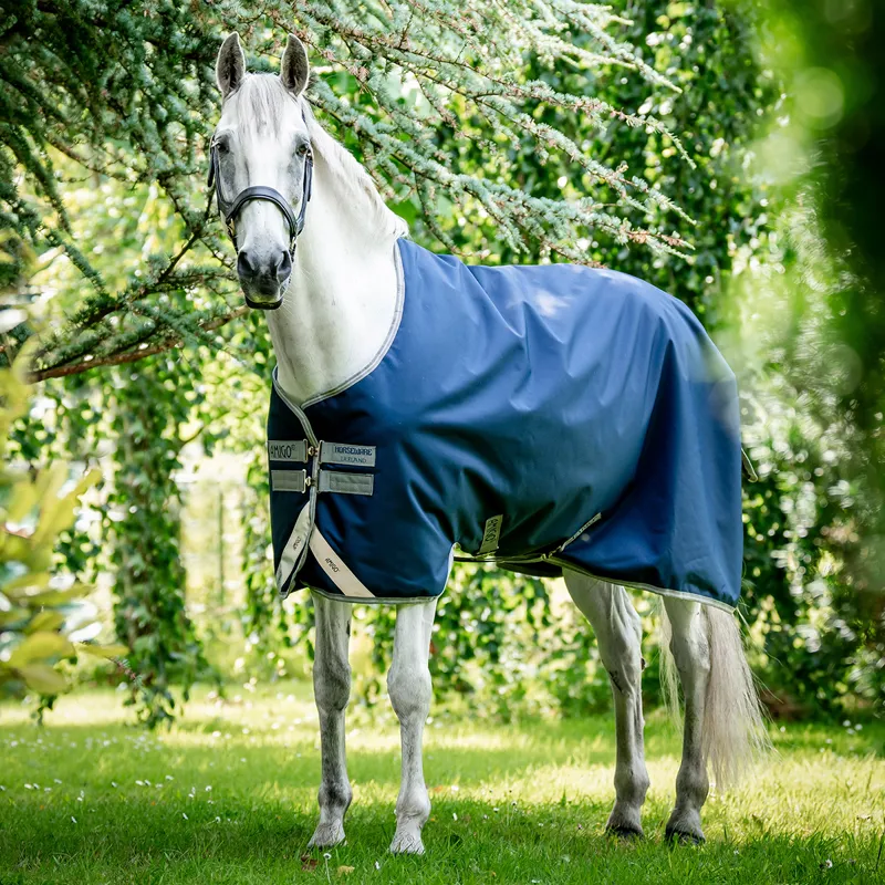 Amigo Bravo 12 Original 50g Turnout Rug - Navy/Titanium Grey/Silver