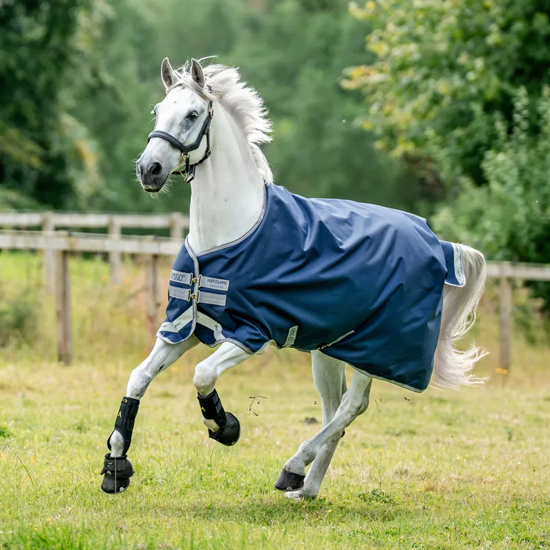 Amigo Bravo 12 Original 50g Turnout Rug - Navy/Titanium Grey/Silver-2
