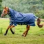 Amigo 1200D Plus 100g Detachable Neck Turnout Rug - Navy/Titanium Grey