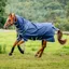 Amigo Bravo 1200D Plus 250g V-Front Turnout Rug - Navy/Titanium/Silver