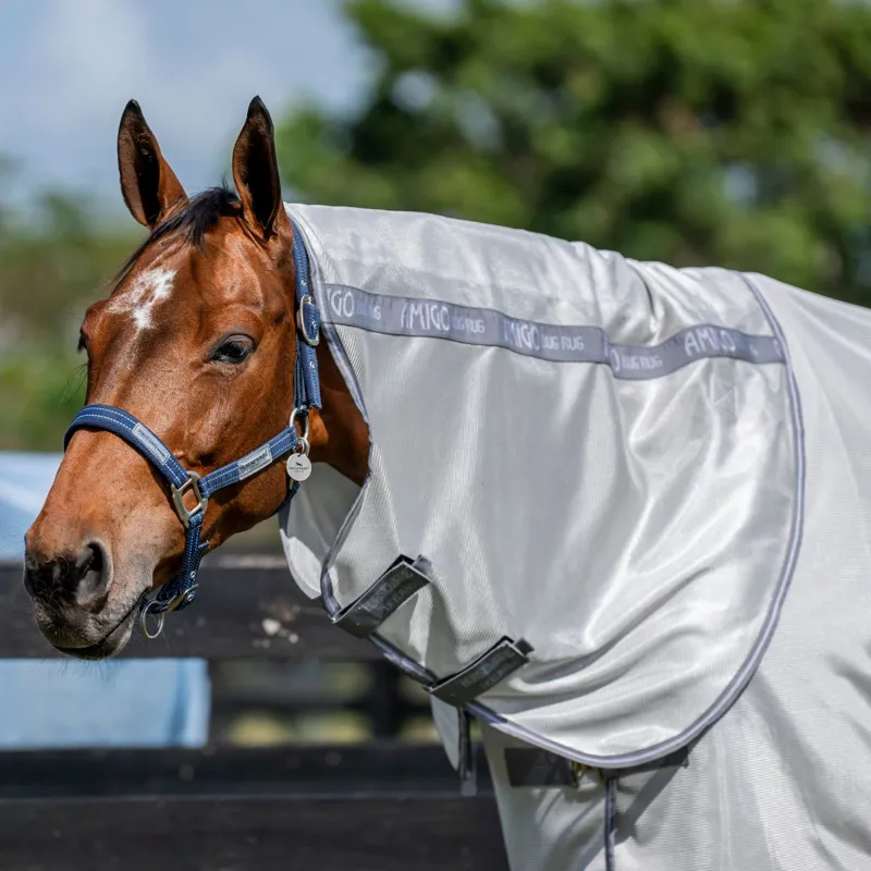 Amigo Bug Rug Plus Fly Rug - Silver/Titanium Grey/Silver-1