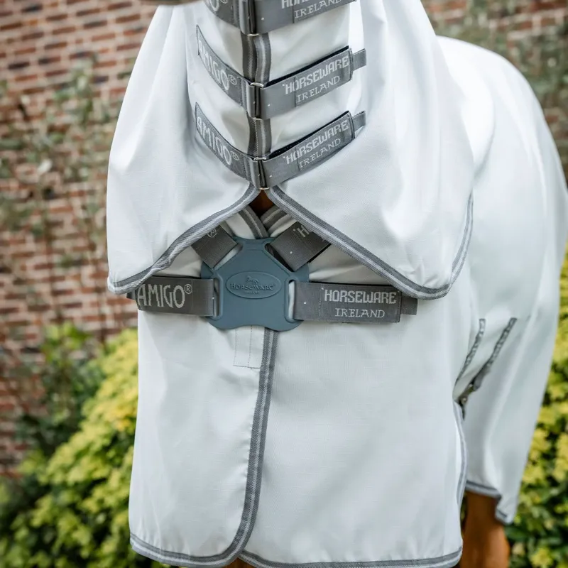 Amigo Ripstop Hoody Fly Rug - Silver/Titanium Grey/Silver-1